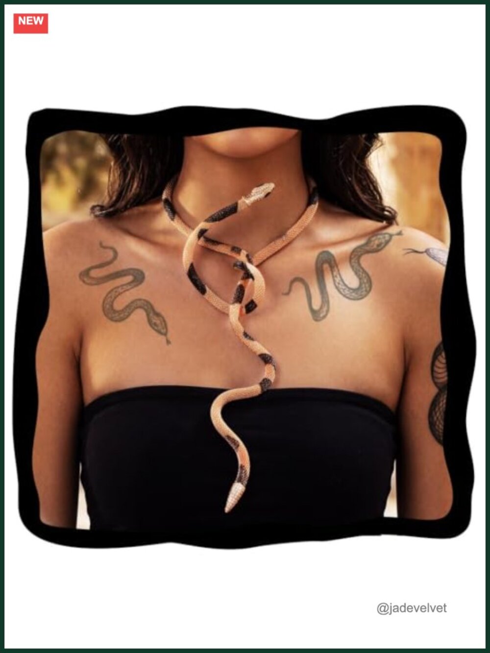 Snake Choker Necklace Gold Medusa for Women Halloween Gothic Costume Jewelry